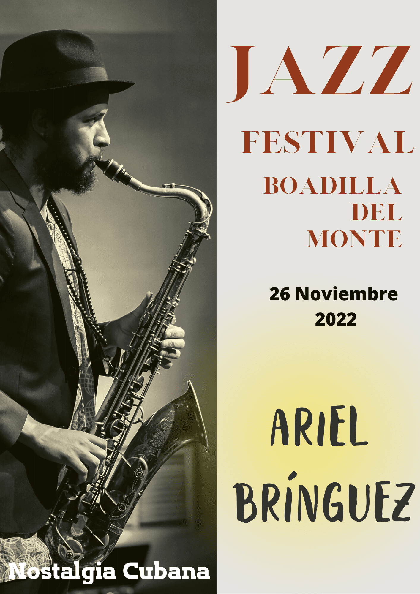 Ariel Brínguez en Jazz Festival Boadilla del Monte el 26 de Noviembre de 2022