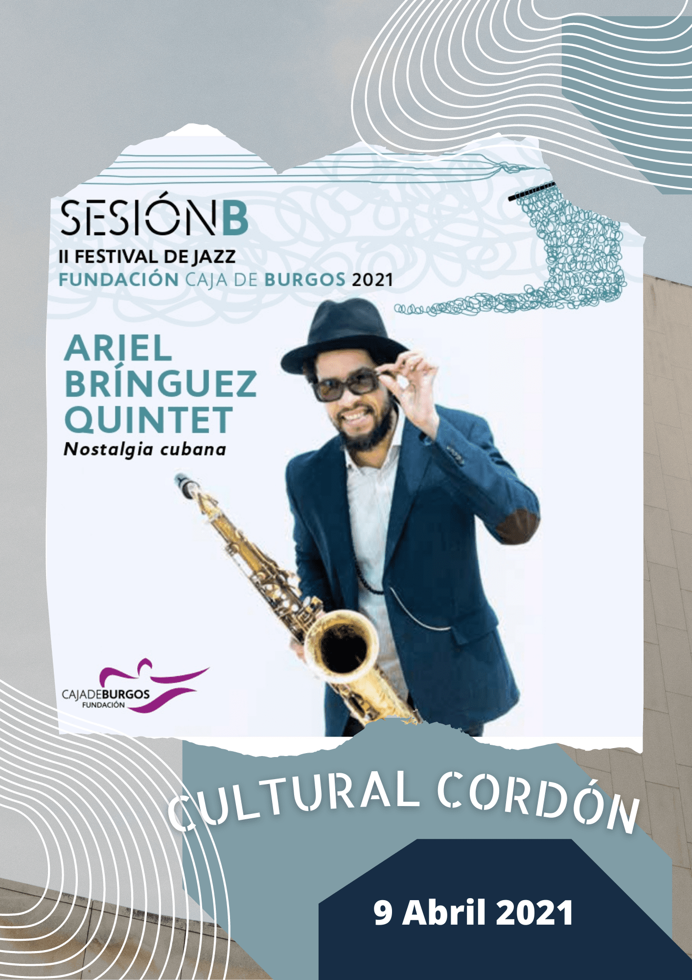 Ariel Brínguez en Sesión B Festival de Jazz de la fundación caja de Burgos del 9 de abril de 2021