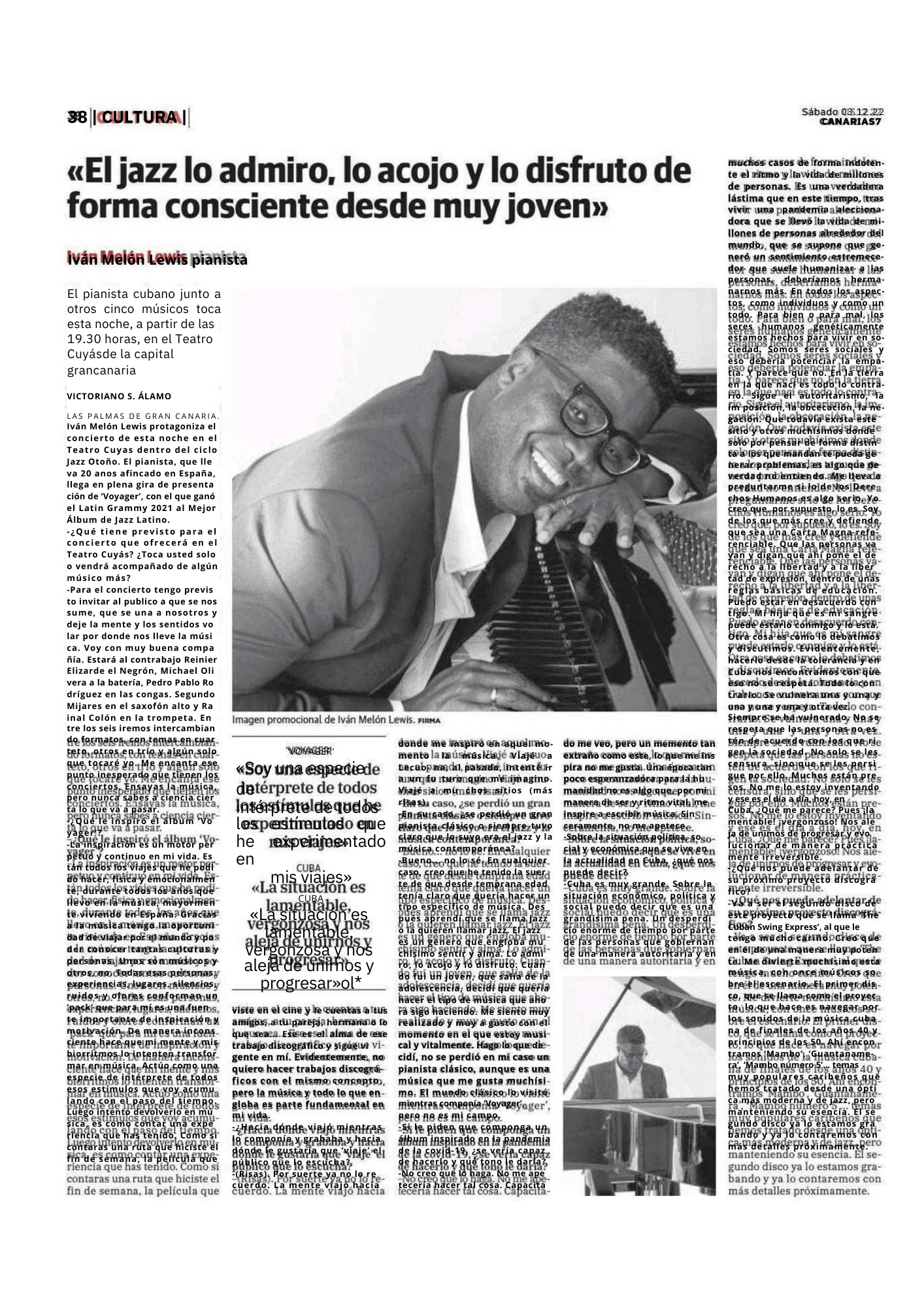 Iván «Melon» Lewis artículo de Cultura