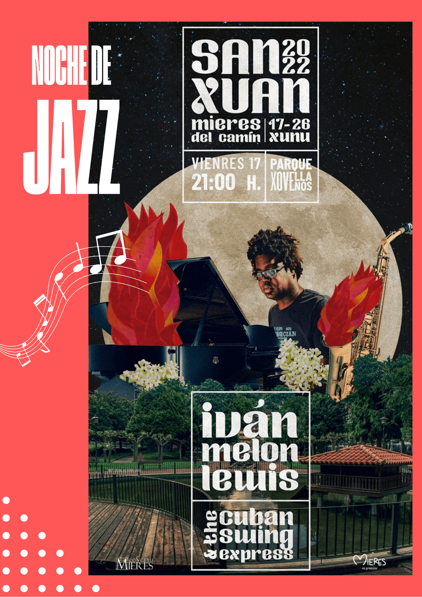 Iván «Melon» Lewis en Noche de Jazz en Mieres el 17 de Junio del 2022